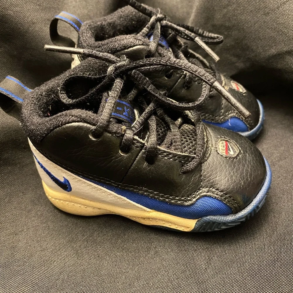 Nike Baby Shoes-Size:4.5 C,‎ Black/Blue/White
